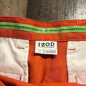 Izod Orange Golf Shorts 34